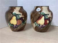 Pair Of Tunstall Deco Vases