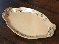 Studio Pottery Signed Serving Tray With Handles