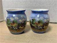 2 Small Dickens Days Vases