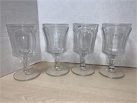 Set Of 4 Pressed Wine Glasses - Duncan George &
