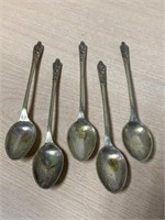 5 Silverplate Saint Spoons
