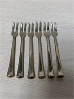 6 Thailand Bronze Appetizer Forks