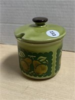 Retro 1970's Avocado Green Jelly Jar
