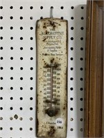 Vintage Enameled Tin Thermometer ' The Automotive