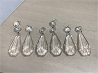 6 Large Crystal Fobs