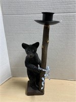 Lucite Bear Candle Holder