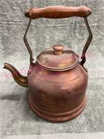 Vintage copper-brass tea kettle