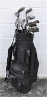 Golf clubs in bag, see pics