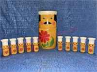 Hand painted USSR nesting dolls chefs