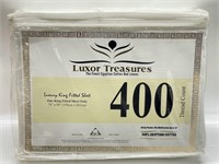 LUXOR TREASURES 400 THREAD COUNT KING FITTED SHEET