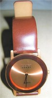 Berenger Steel Quartz Wrist Watch- Leather Band