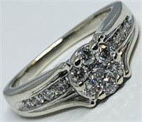 10KT WHITE GOLD 1.00CTS DIAMOND RING