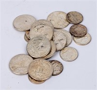 Coin 20 Silver Quarters & Dimes AU / BU 90% Silver