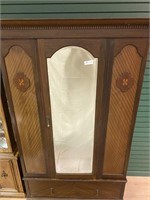 English  walnut armoire with mirror door Mahogany