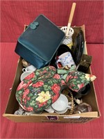 Box lot of Assorted Dishes and glass ware, Bybee