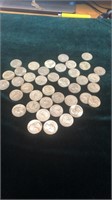 Lot of 40 1964 Silver Quarters
