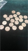 Lot of 20 Silver Quarters 1951