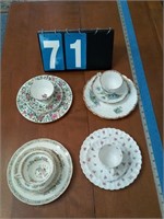 4 ENGLISH CUP SAUCER & PLATES