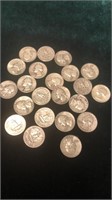 Lot of 22 Silver Quarters Dated 1958