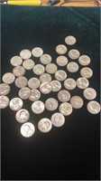 Lot of 40 Silver Quarters Dated 1964