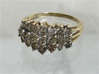 14KT gold & Diamond Ring, 2.8dwt, size 9