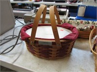 LONGABERGER BASKET W/ LINERS 2007 CHRISTMAS