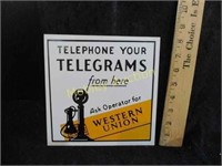 NEWER PLASTIC TELEGRAMS SIGN