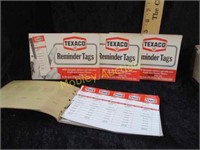 TEXACO REMINDER TAGS