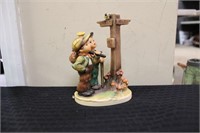 Hummel boys at street sign figurine