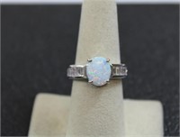 3.12ct oval cut opal ring