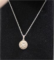 Diamond wheel necklace