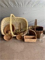Assortment of wicker baskets