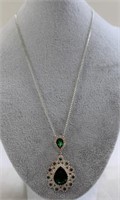8.68ct cartier style emerald necklace