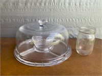 Glass Domed Serving Tray