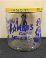 Ramon's adv countertop jar w/ lid