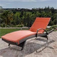 Miller Orange Outdoor Chaise Lounge Cushion