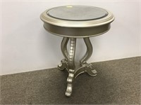 Silver table with mirrored top