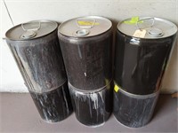 6 metal 5 gallon cans