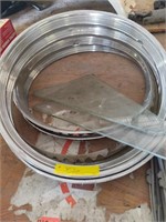 Chrome wheel rings and two window vents glass -