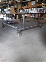 Large work table on rolling wheels/casters with