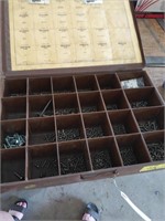Metal case with assorted screws
