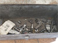 Metal tool box with contents