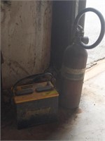 Battery & fire extinguisher