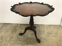 Beautiful Carved pedestal occasional table
