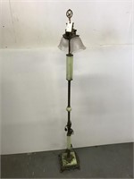 Antique onyx base floor lamp