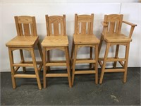 Set of four Oak chairs