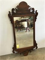 Mahogany Chippendale Style vintage wall mirror
