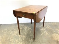Antique one drawer drop leaf table