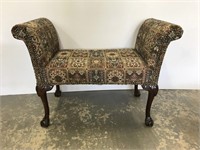 Upholstered fire side or window bench