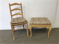 Ethan Allen chair and bench
